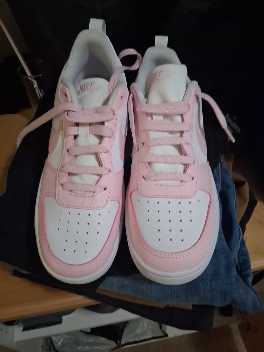 Nike Kids' Pink and White Low-Top Sneakers
